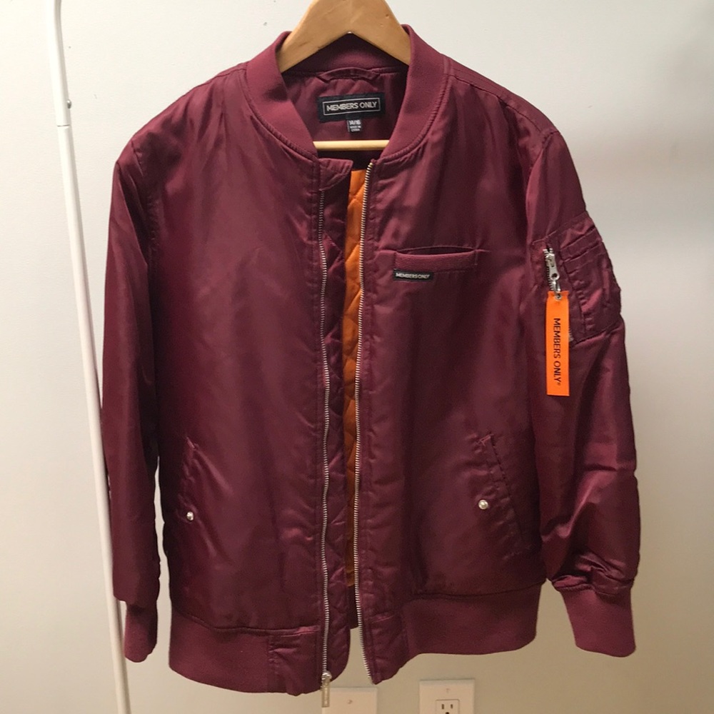 Members Only: Burgundy Bomber Jacket